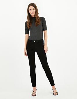 Pantaloni Neri Skinny A Vita Bassa