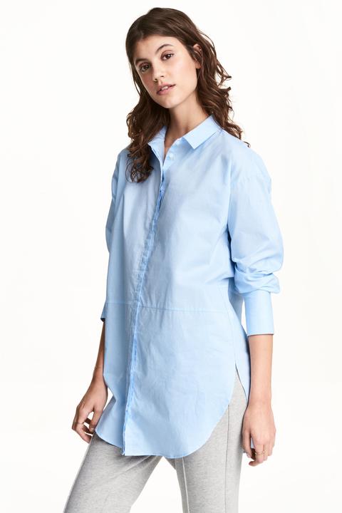 Camicia Lunga In Cotone