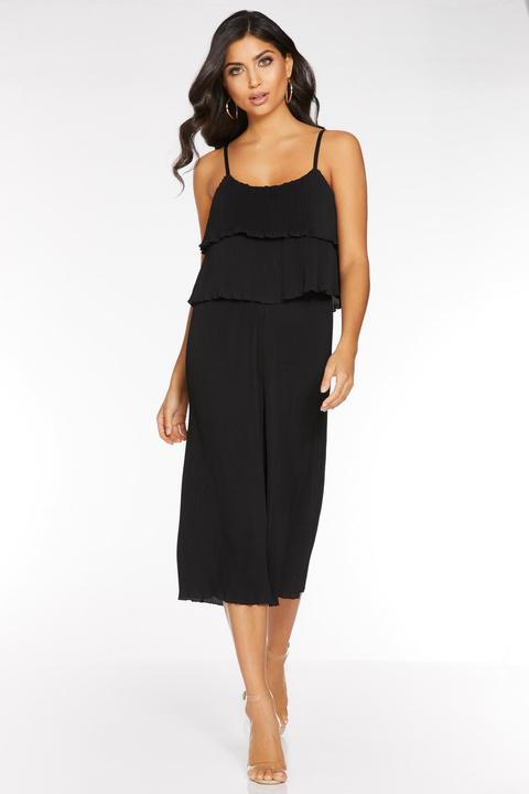 quiz black culotte jumpsuit