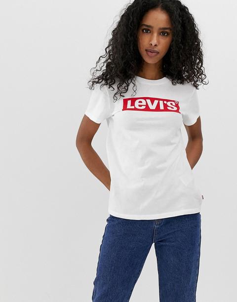 Levi's Perfect T Shirt With Chest Logo-white