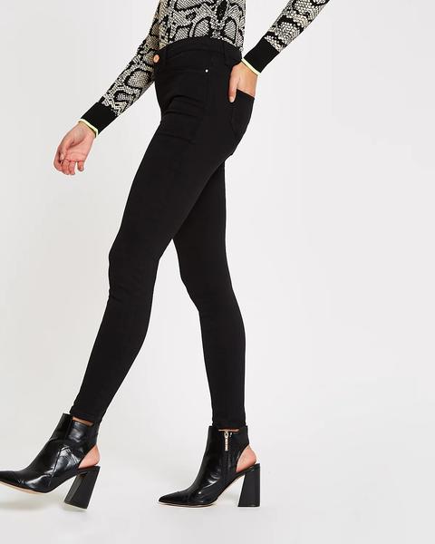 Black Molly Mid Rise Skinny Jeans