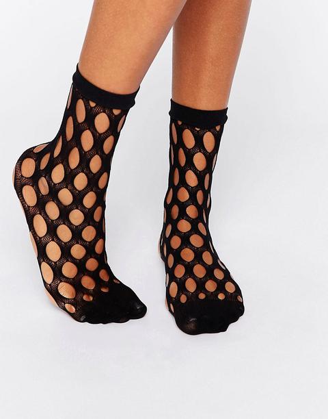 Calcetines Tobilleros Con Diseño De Rejilla Tipo Agujeros De Asos