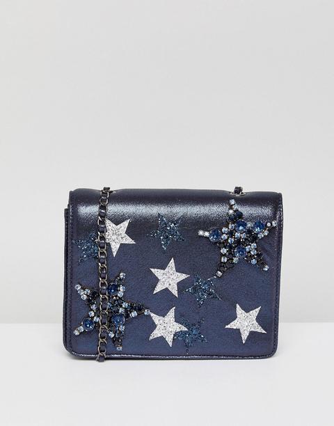 Essentiel Antwerp - Borsa Con Stelle Ricamate - Nero