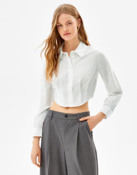 Camisa Popelin Efecto Corsé
