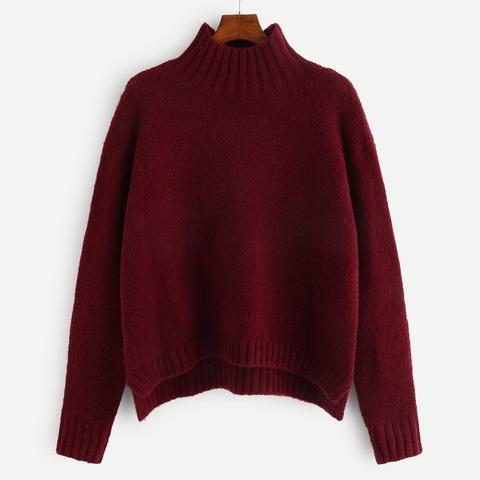 Jersey De Punto De Cuello A La Caja