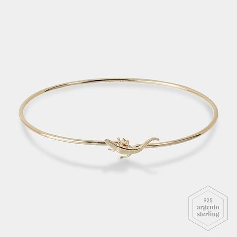 Force Tropicale Gold Alligator Bangle Bracelet