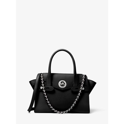 Mkbolso Satchel Carmen Pequeño De Piel Saffiano Con Tiras Decorativas - Negro(negro) - Michael Kors