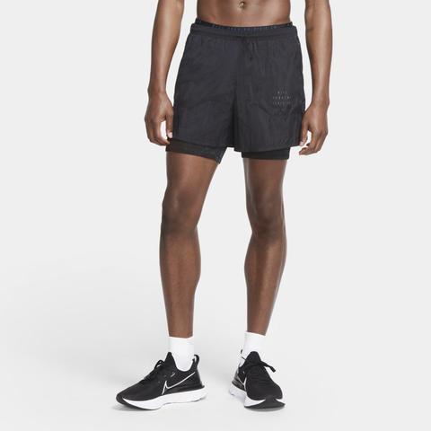 Nike Run Division Men's 3-in-1 Running Shorts - Black