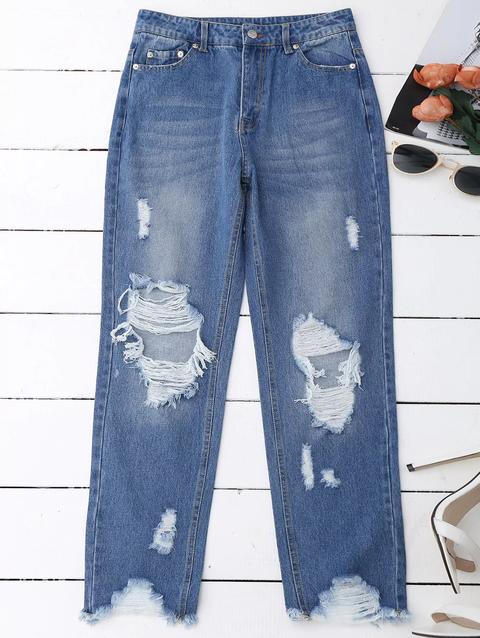 Distressed Prime Hem Jeans