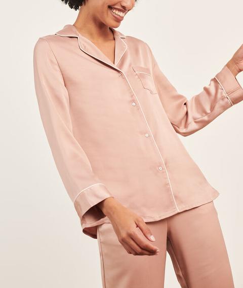 Camisa Pijama De Satén - Catwalk - Xl - Rosa - Mujer - Etam