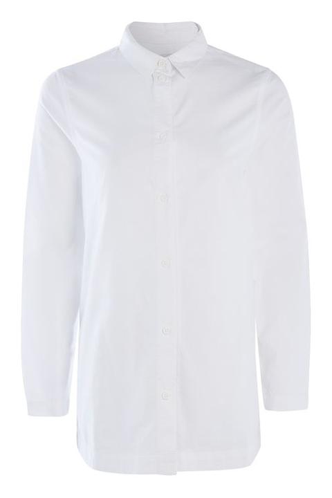 **white Denim Shirt By Waven
