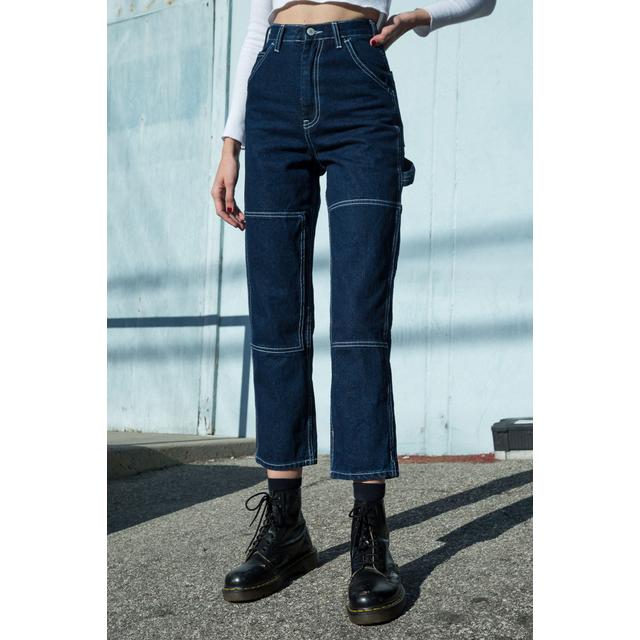 Ariana Dark Wash Painter Pants Slim Leg 