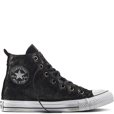black and white converse with black laces