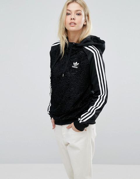 Sudadera Con Capucha De Piel Sintética De Adidas Originals