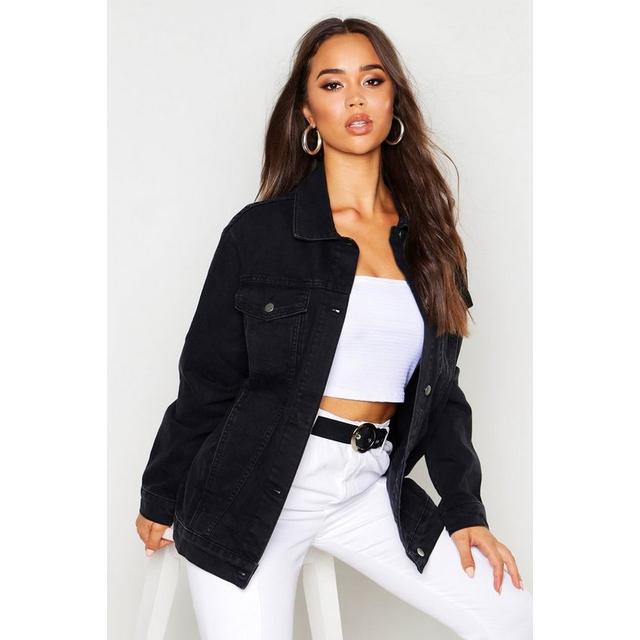 black denim jacket oversized womens