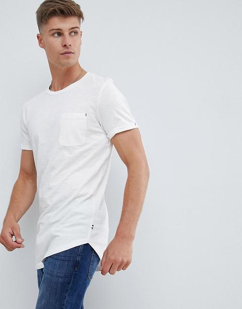 Produkt - Langes Basic-t-shirt - Weiß