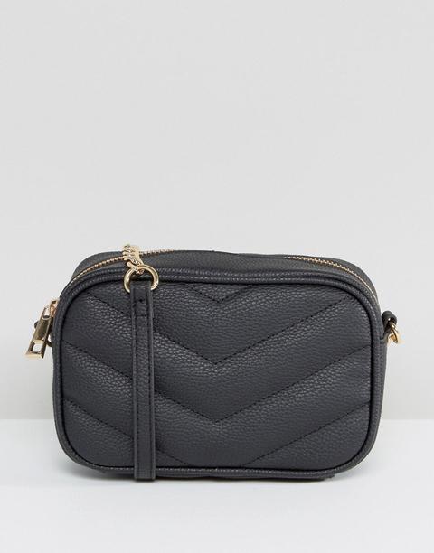 Asos Camera Bag With Quilted Chevron Cross Body Bag