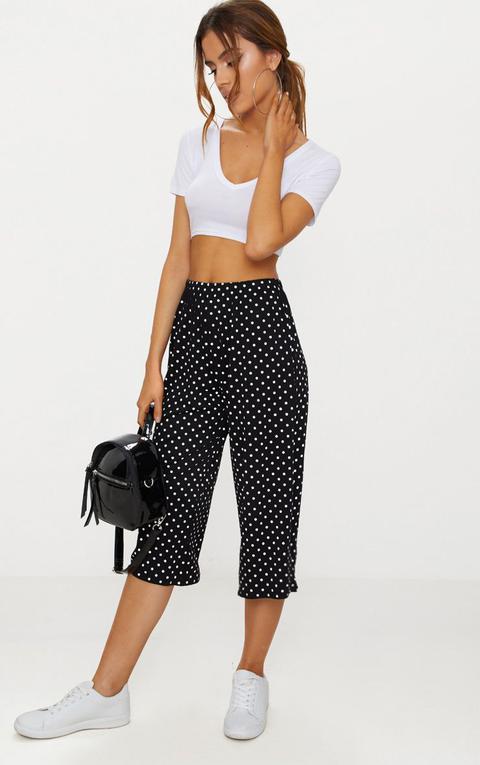 Black Polka Dot Culotte