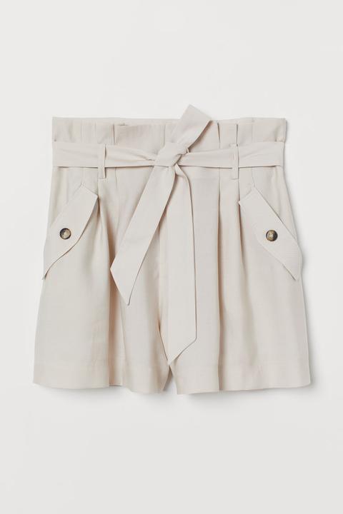 H & M - Shorts Vita A Sacchetto - Beige