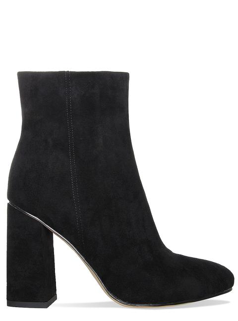 Sadie Black Suede Block Heel Ankle Boots