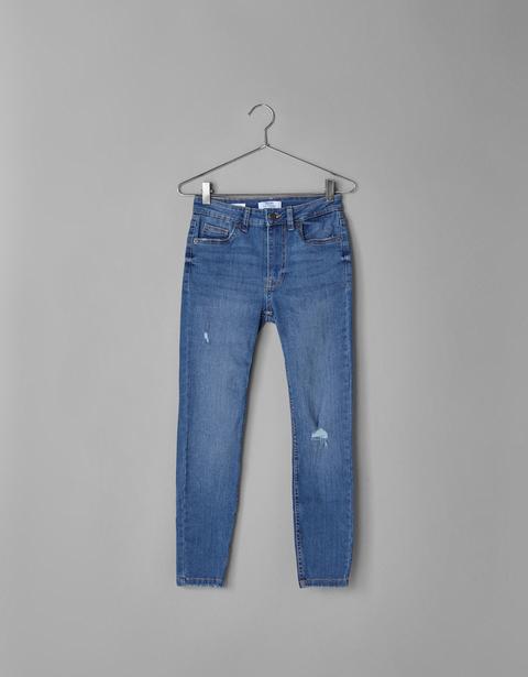 Jeans Skinny Cropped Mid Rise