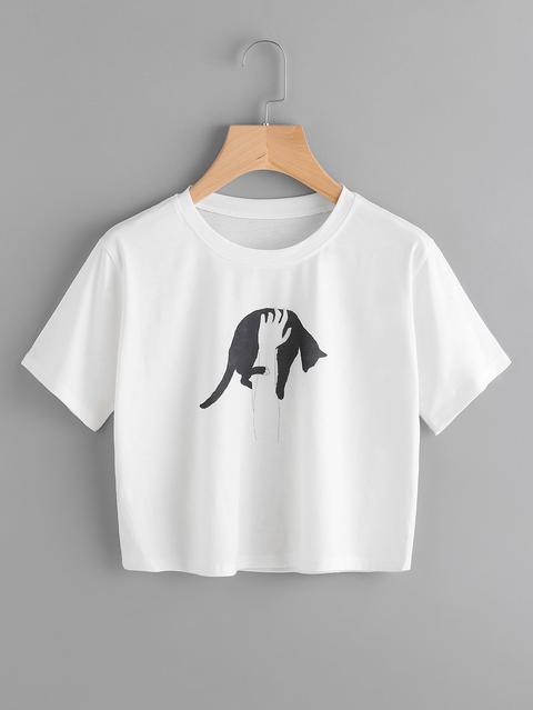 Cat Print Tee