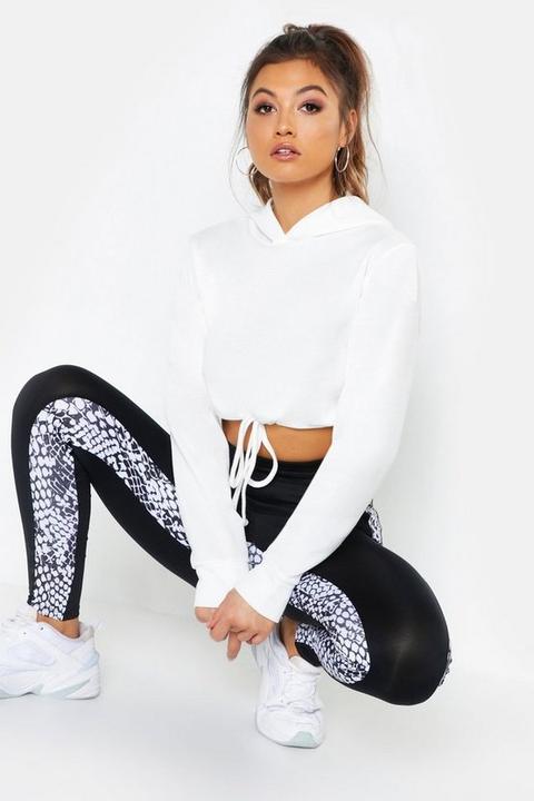 Womens Fit Cropped Hoodie - White - 6, White
