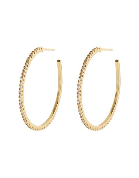 Pave Hoop Earrings