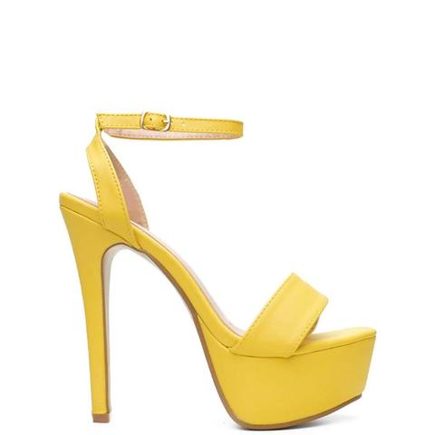 yellow stiletto heels