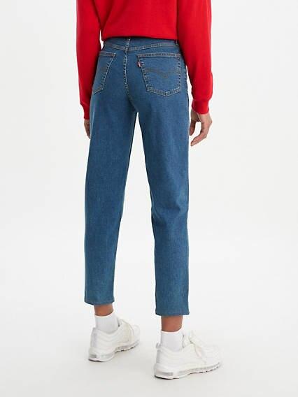 levi's exposed button mom jean
