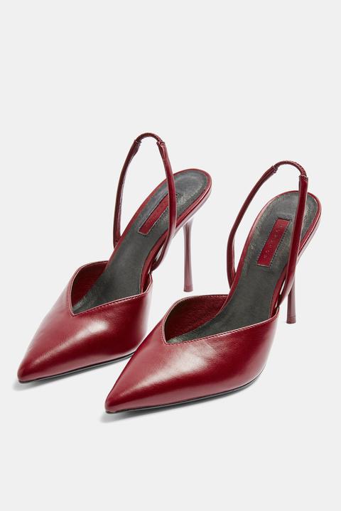 Buy > burgundy court shoe > in stock