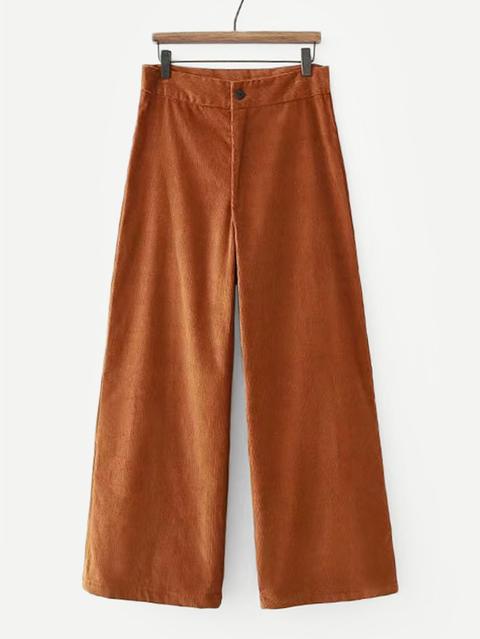 Pantaloni Larghi In Velluto A Costine