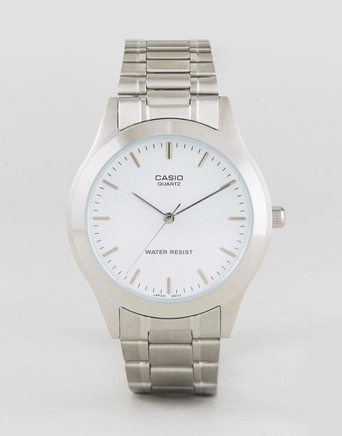 Casio - Mtp1128a-7a - Orologio Argento Con Cinturino In Acciaio Inox - Argento