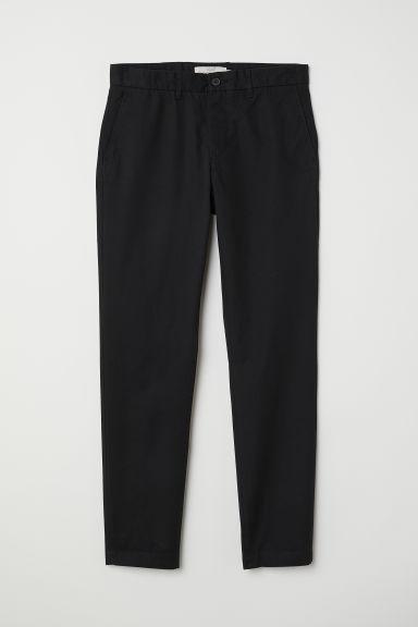 H & M - Chinos De Algodón Slim Fit - Negro