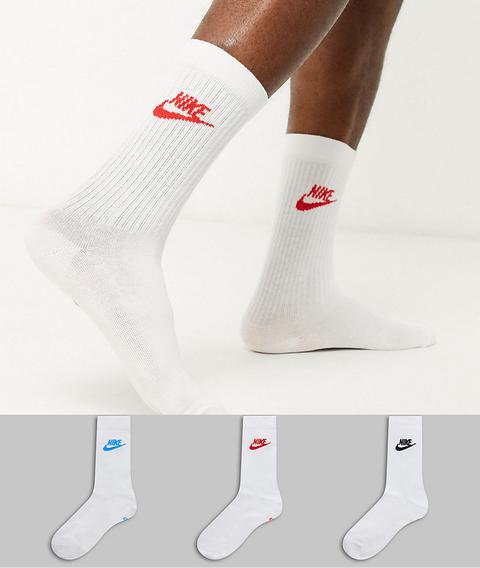 Nike - Evry Essential - Lot De 3 Paires De Chaussettes - Blanc