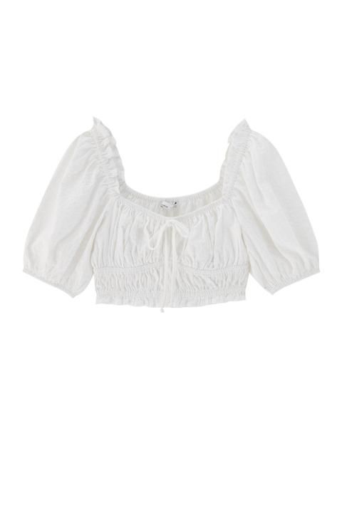 Blusa Cropped Blanca