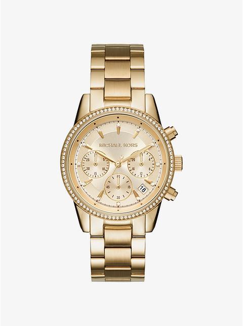 Ritz Pavé Gold-tone Watch