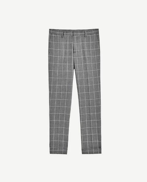 Pantaloni Abito A Quadri