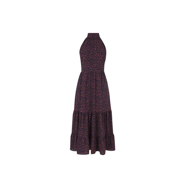 oasis animal high neck dress