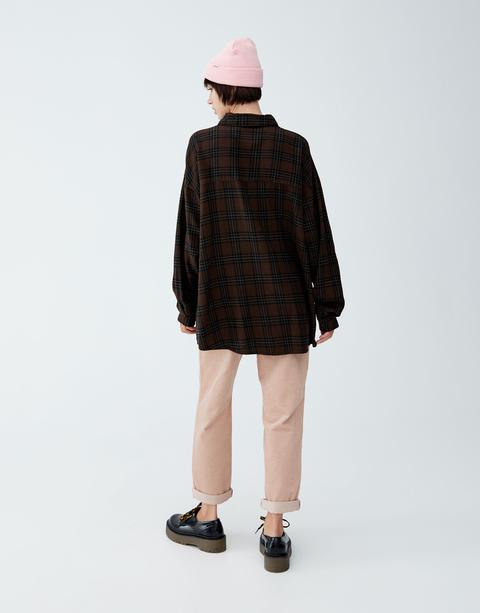 Camisa Cuadros Manga Larga