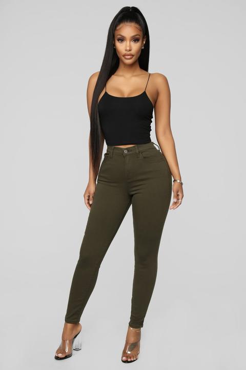 Comin' Through The Street Jeans - Olive