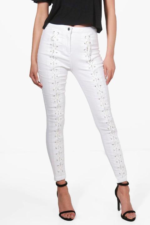 Louise Eyelet Skinny Jeans