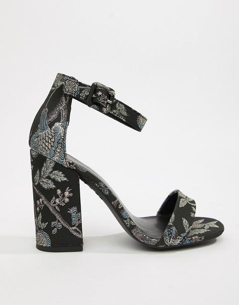 Sandalias Minimalistas Con Brocado De New Look