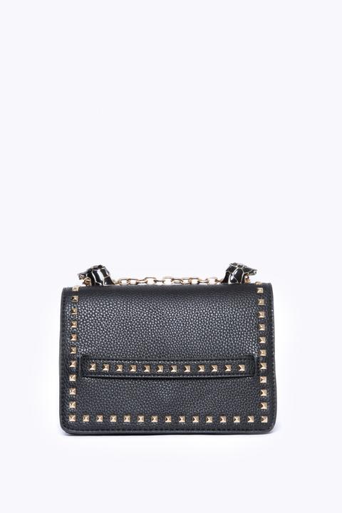 Daphne Black Animal Head Studded Mini Bag