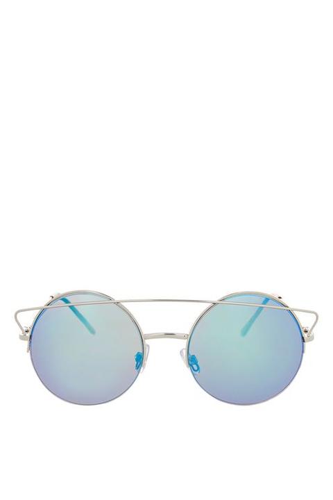 Monty Wire Brow Round Sunglasses