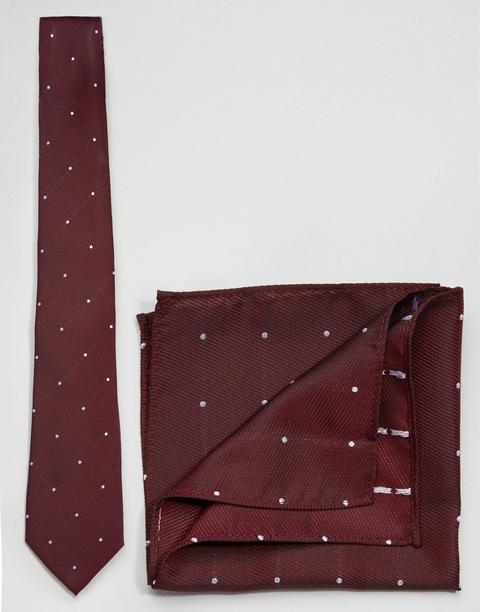 Juego De Corbata Y Pañuelo De Bolsillo De Lunares De Asos