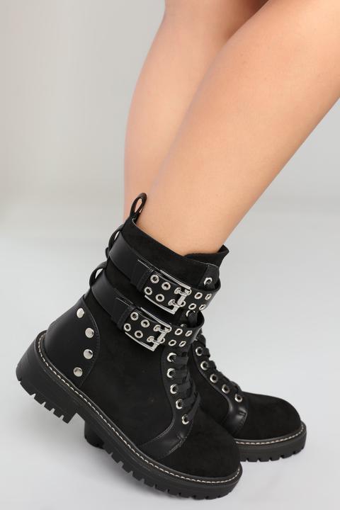 Belt In For Combat Boots - Black