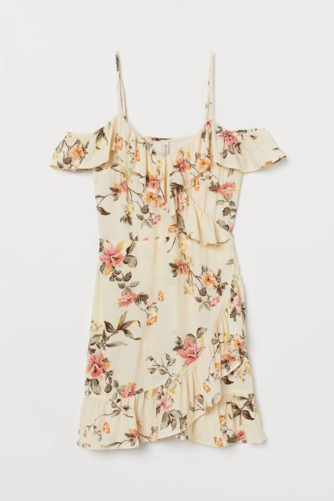 Cold Shoulder Dress - Beige