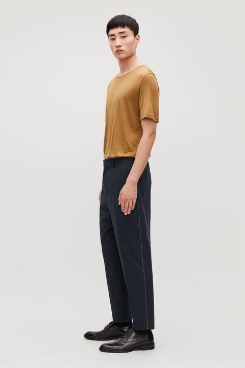 Topstitched Cropped Trousers from COS 