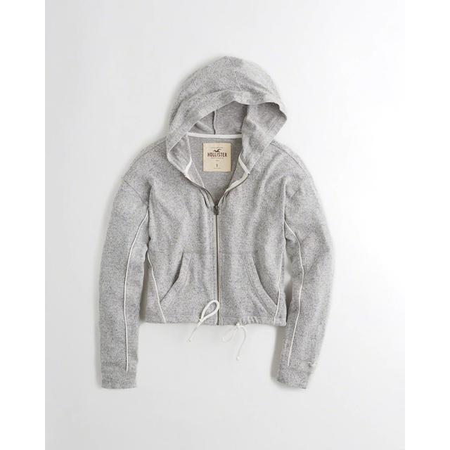 drawstring crop hoodie